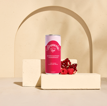 Refreshingly Light Brewed Raspberry + Pomegranate 250mL x 24