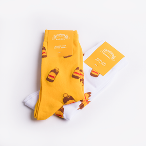 
            
                Load image into Gallery viewer, Ginger Beer Socks in White
            
        