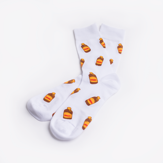 Ginger Beer Socks in White