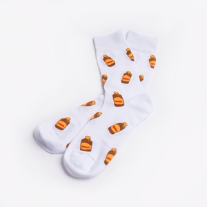 
            
                Load image into Gallery viewer, Ginger Beer Socks in White
            
        